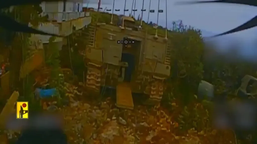 Удары FPV-дронов "Хезболлы" по редкой тяжелой КШМ Ofek, бронебульдозеру IDF Caterpillar D9 и танку Merkava Mk.4M ЦАХАЛ