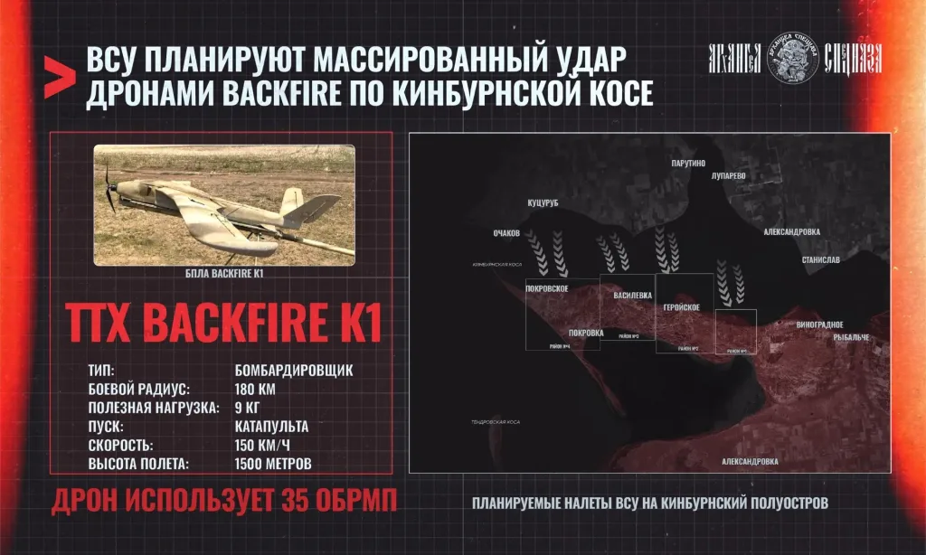 На Херсонском направлении сбит ударный БпЛА ВСУ Backfire K1