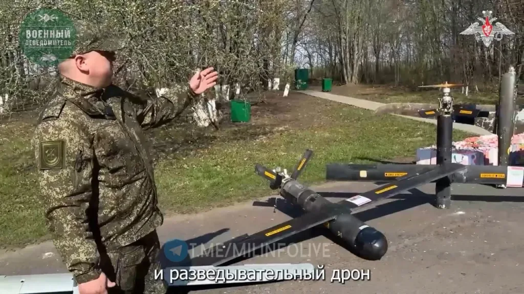 Иранские дроны-камикадзе Shahed-107 и Shahed-101, продемонстрированные МО РФ в качестве украинских дронов Х-107 и Х-101, обезвреженных в Курской области