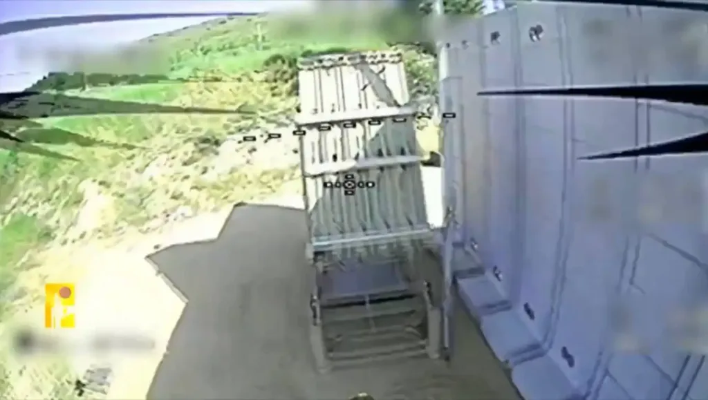 Поражение макета и настоящей пусковой установки ЗРК «Железный купол» (Iron Dome) и РЛС RPS-42 ЦАХАЛ ударами FPV-дронов «Хезболлы» на ливано-израильской границе