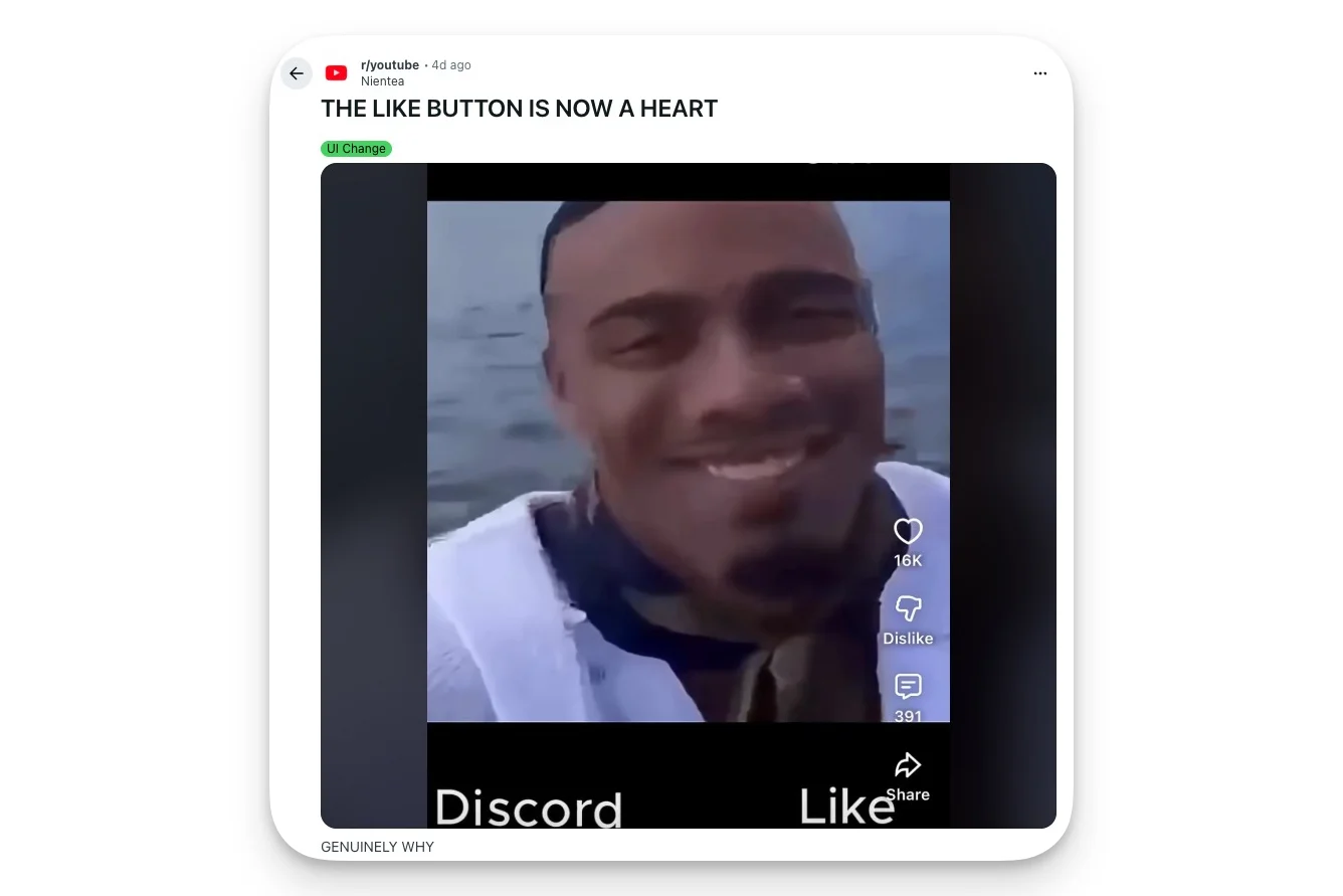 Прощай, палец вверх: YouTube Shorts превращается в точную копию TikTok картинка Стоит ли дальше смотреть YouTube Shorts? | DGL.RU
