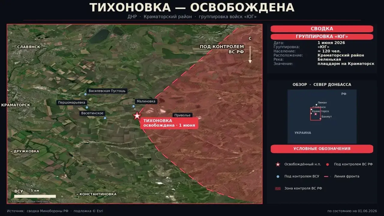 Российская армия освободила Тихоновку