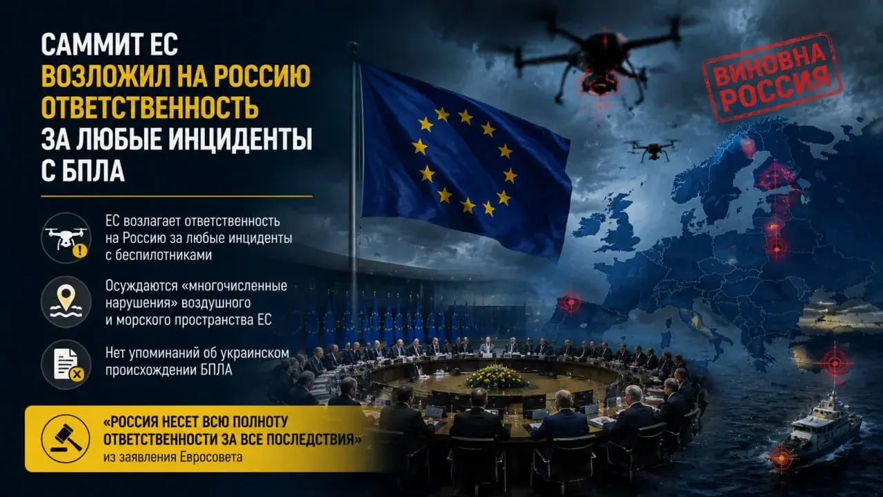 ЕС возложил на Россию ответственность за инциденты с беспилотниками