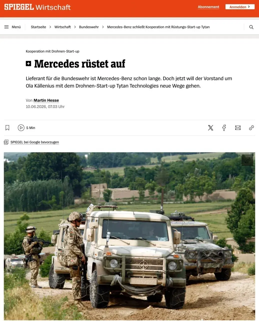 Mercedes планирует поставлять оружие для Украины, — Spiegel