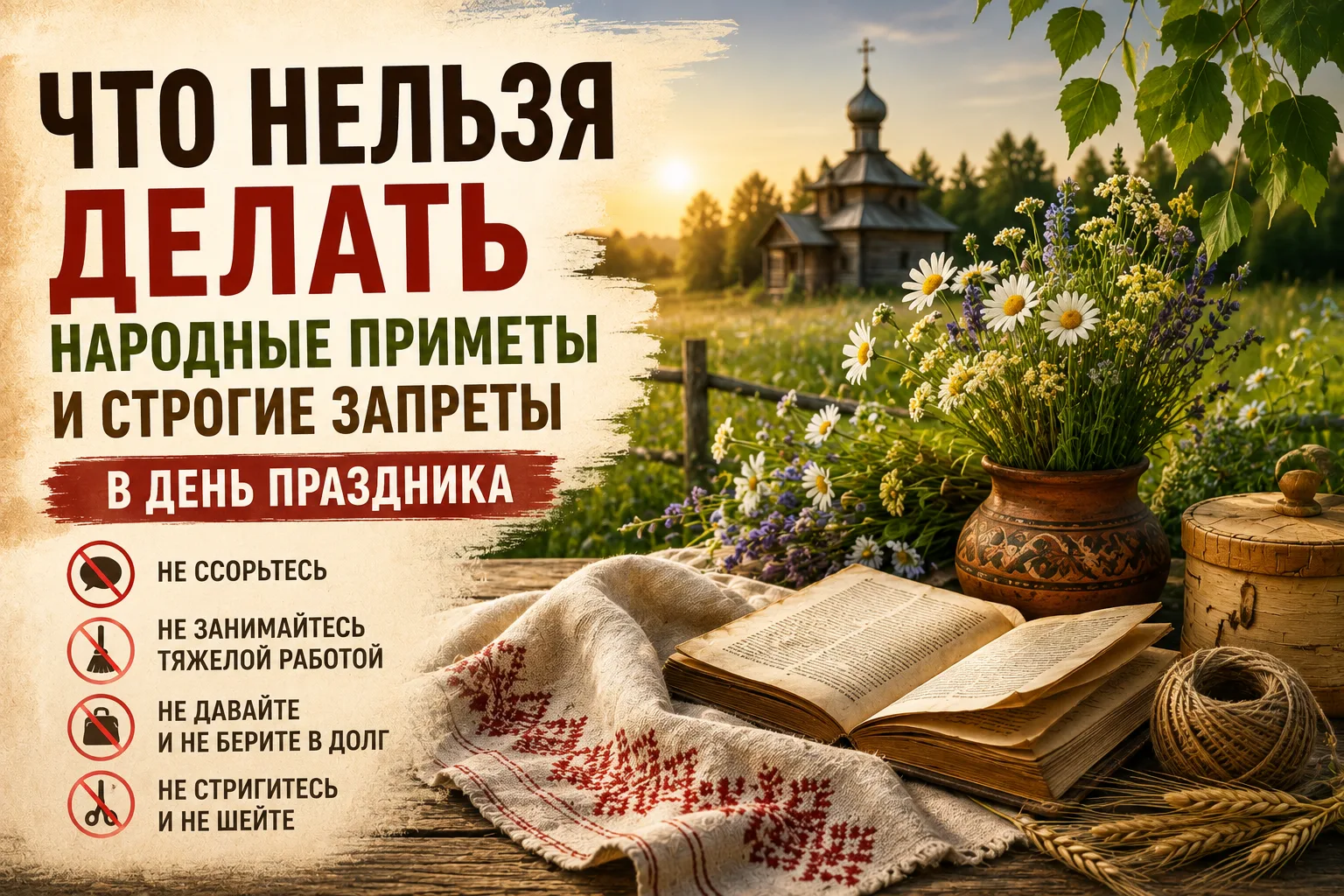 Что нельзя делать 21 июня 2026 года: народные приметы и строгие запреты в день Фёдора Колодезника