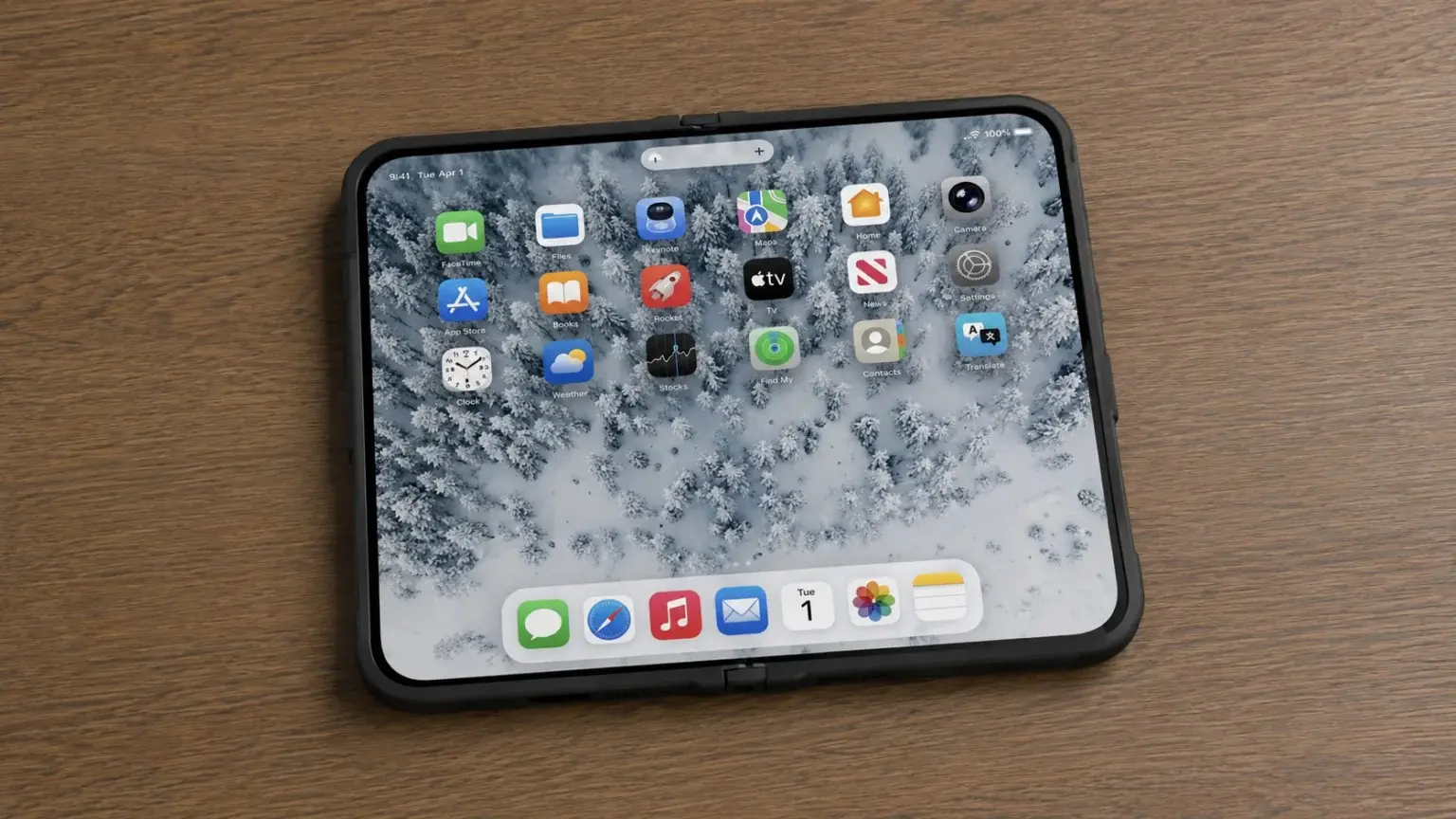 Чем экран складного iPhone будет отличаться от обычных моделей. А внутренний 7,8 дюйма. Фото.