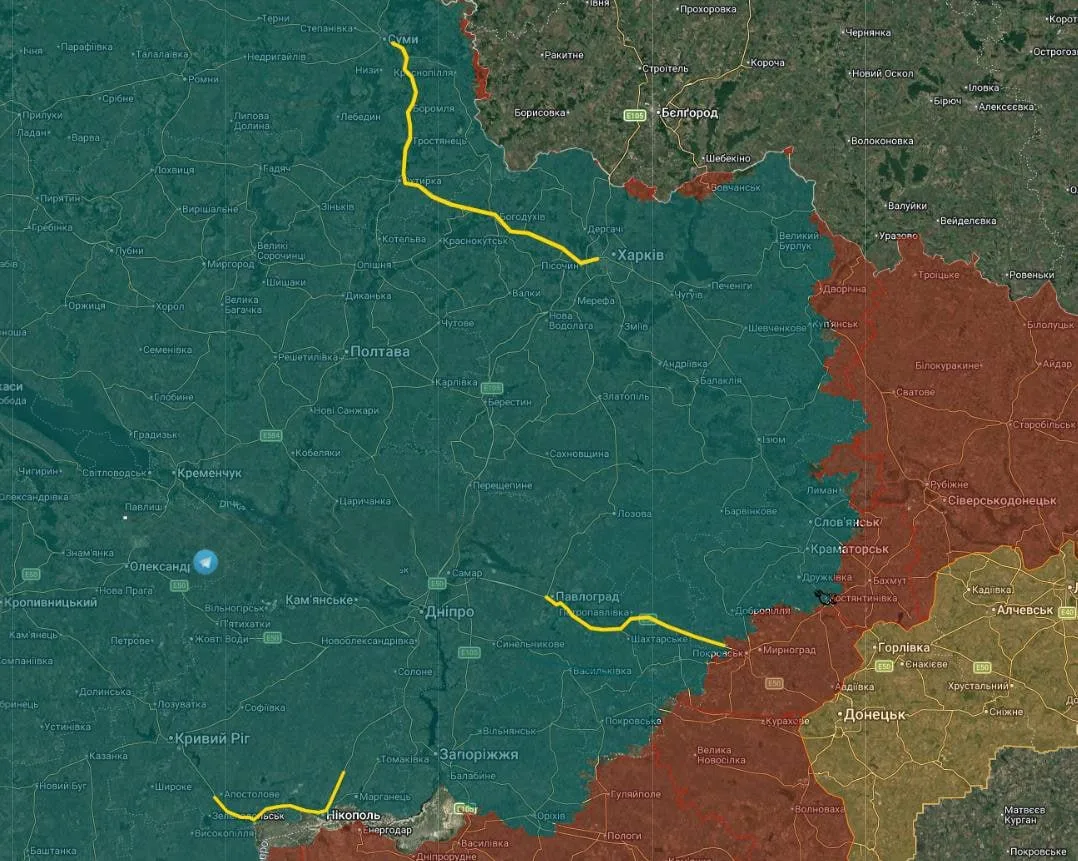 Удары по украинской логистике также начались и на трассах Павлоград – Покровск и Апостолово – Никополь