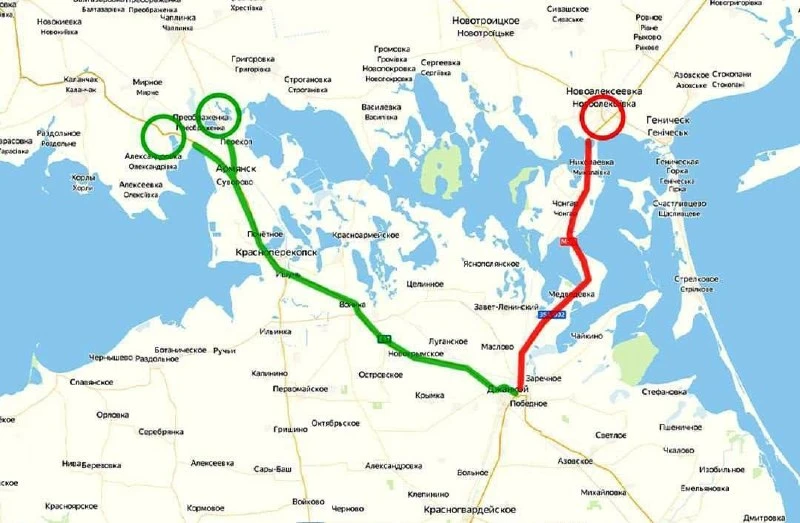 Противник собирает информацию о перемещениях и стоянках транспорта вот в этом районе, севернее вновь поврежденного моста в Чонгаре