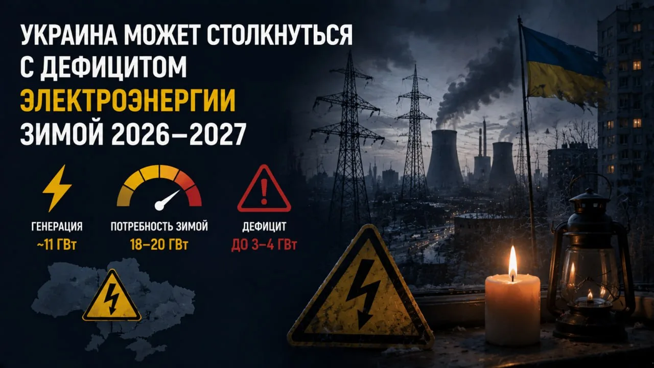 Украина может вновь столкнуться с дефицитом электроэнергии зимой
