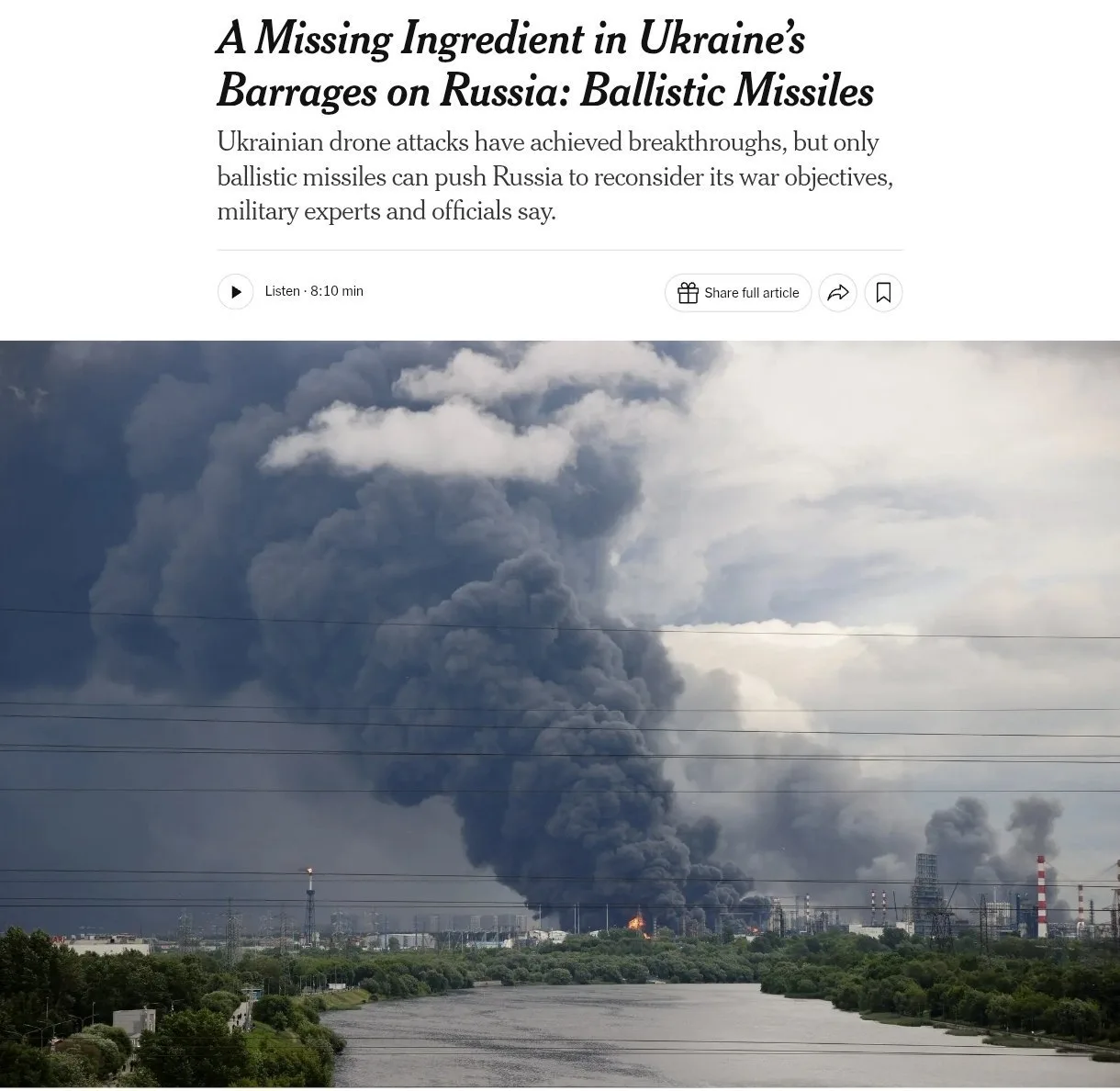 Украина встревожена резким ростом применения Россией баллистических ракет — New York Times