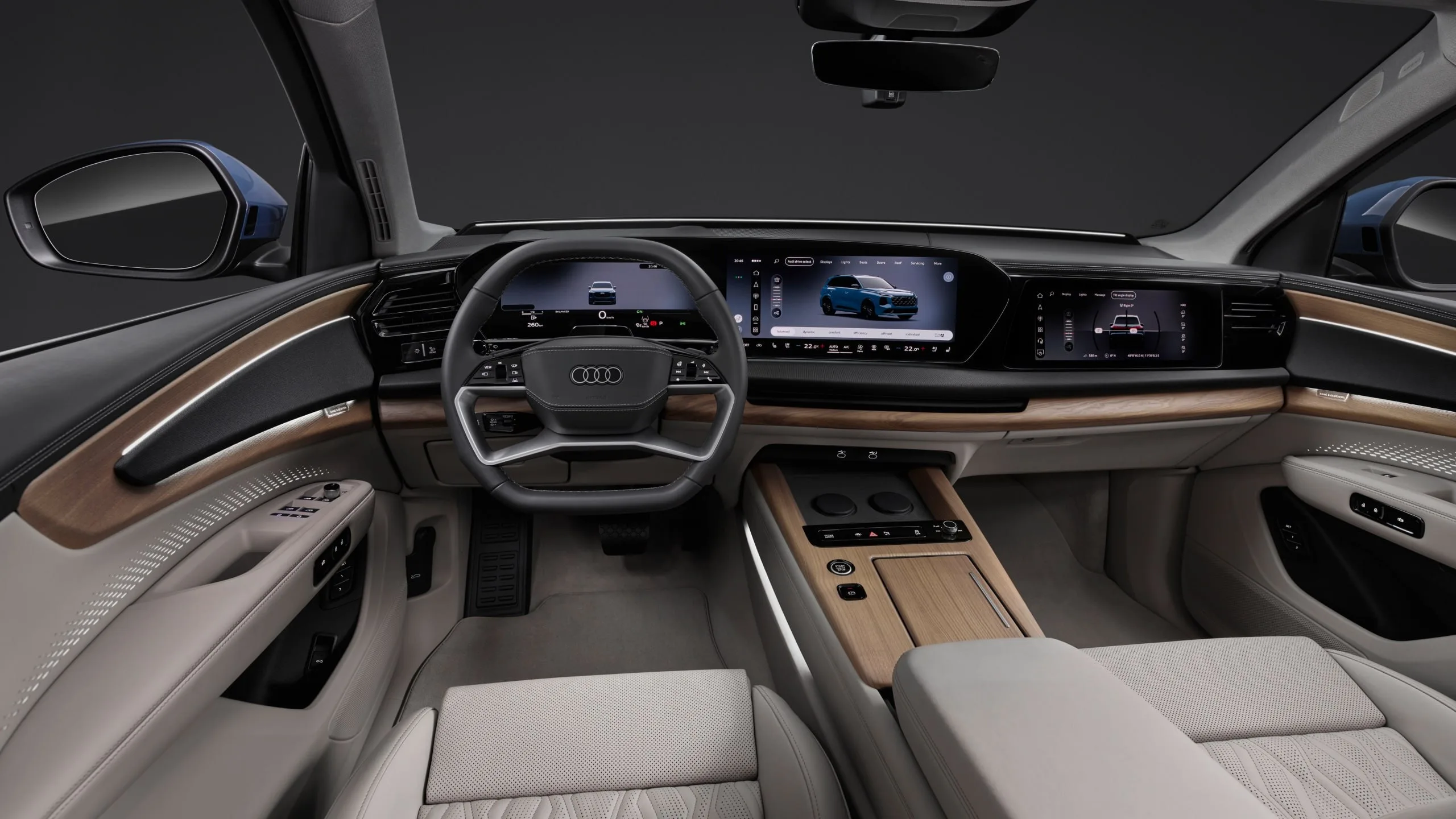 Audi выкатила новую Q7 — из салона убрали почти все кнопки, заменив их тройной порцией экранов