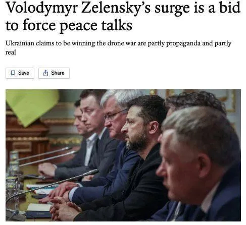 The Economist пишет: объявленная Зеленским 40-дневная кампания ударов — это попытка принудить Россию к переговорам о мире