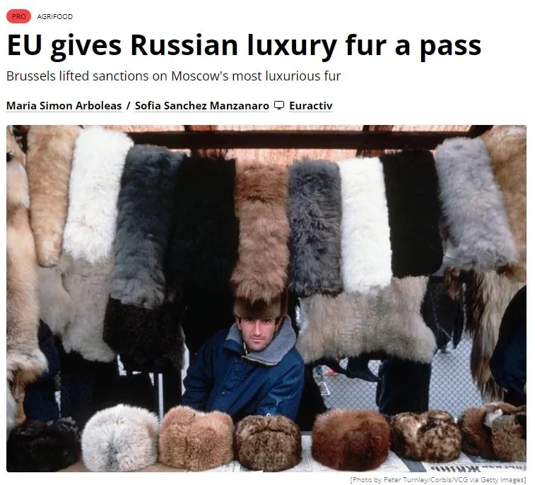 Европейцы не могут без соболиных шкурок из России. ЕС исключил мех из санкционных списков, там признали, что замены ему нет