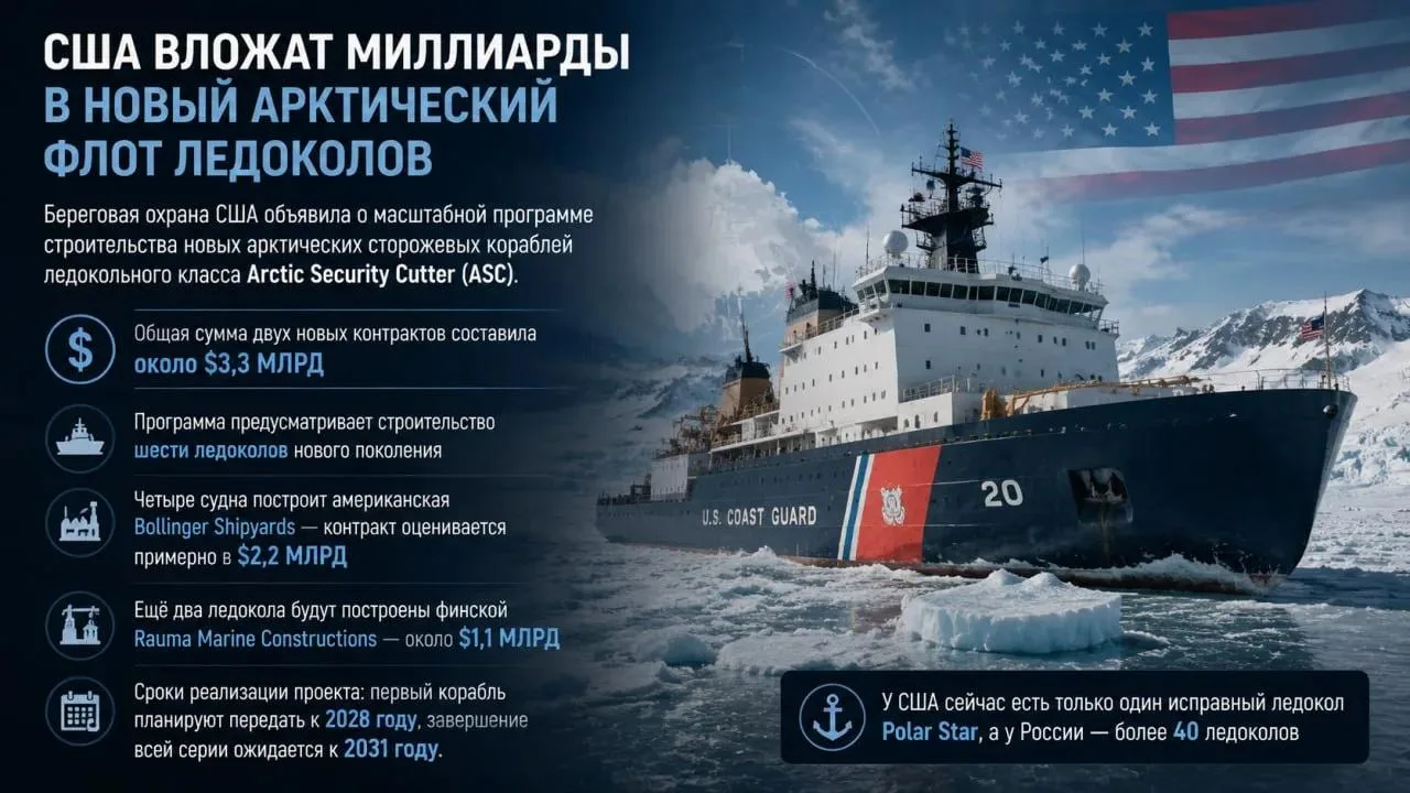 США вложат миллиарды в новый арктический флот ледоколов