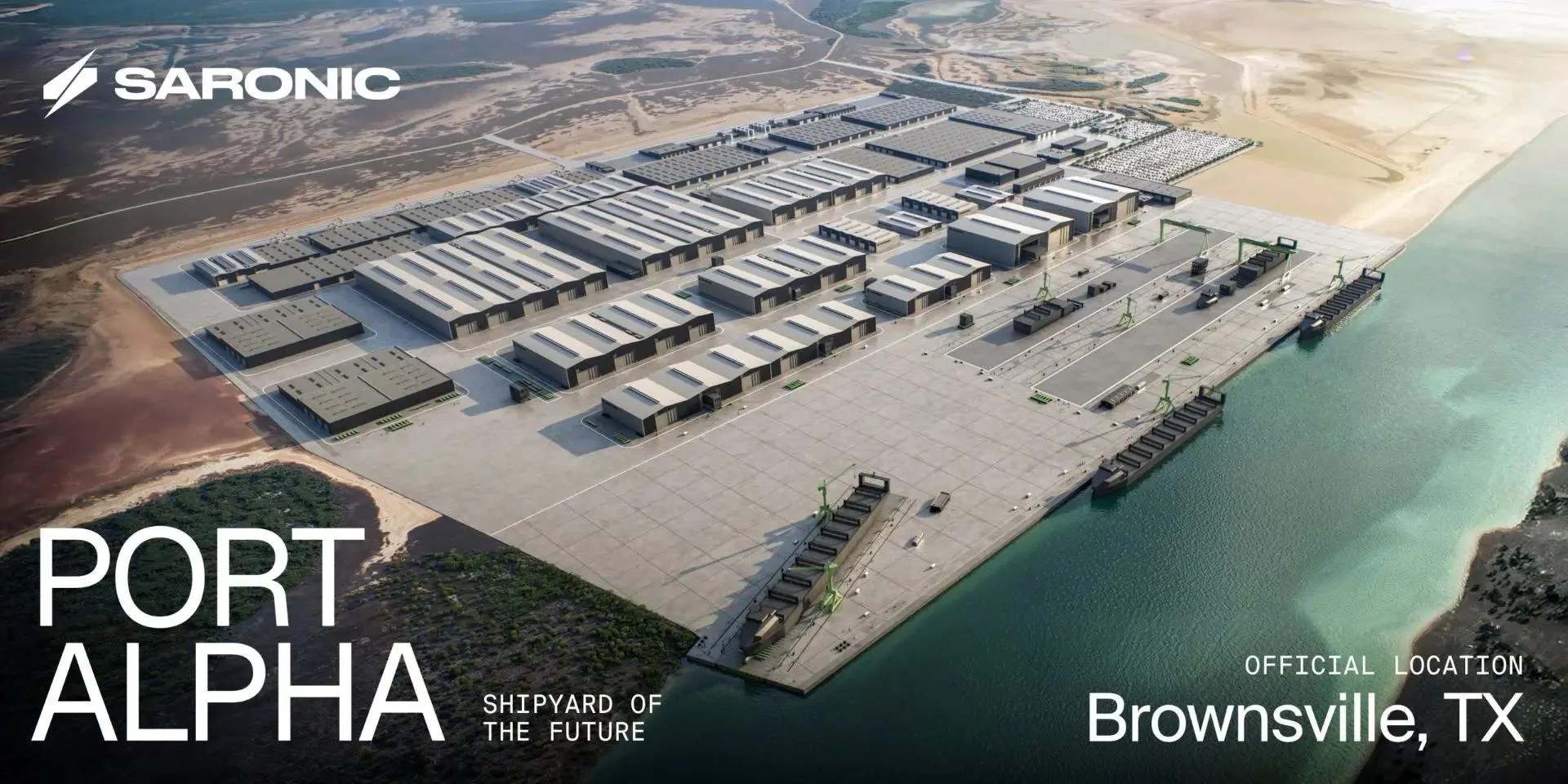 Американская компания Saronic объявила о выборе места для строительства с нуля новой верфи Port Alpha в штате Техас
