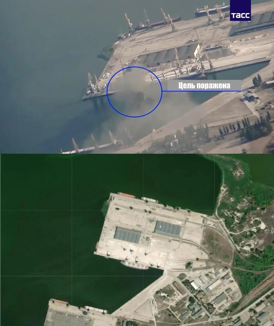 Удары дронов-камикадзе «Герань-4 сикер» по трём сухогрузам, пришвартованным в порту Николаева