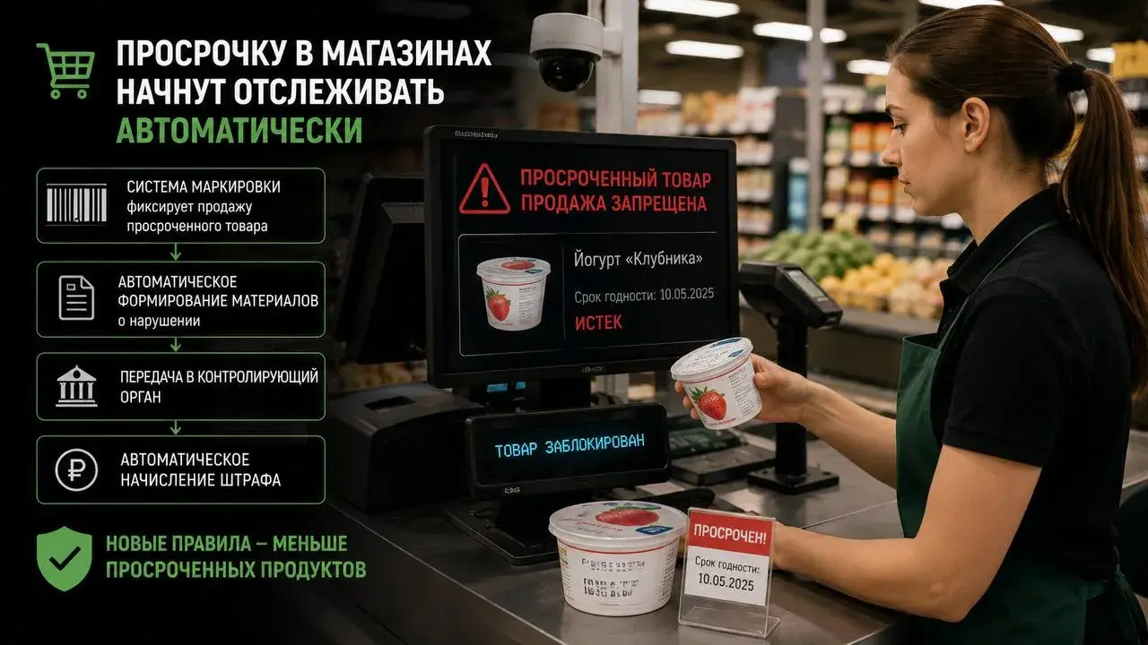 Просрочку в магазинах России начнут отслеживать автоматически