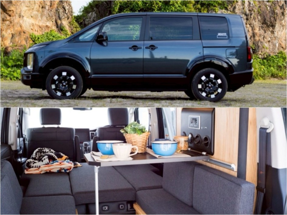 Mitsubishi Delica D:5 NOCTI: автодом с двуспальной кроватью и бытовой техникой