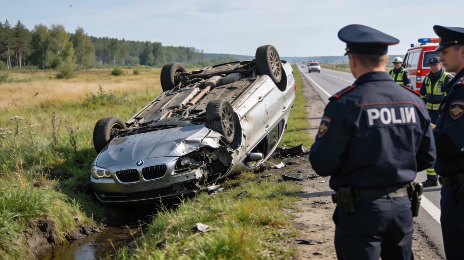 Смертельное ДТП с BMW на трассе «Нарва»: водитель погиб, пассажиры ранены