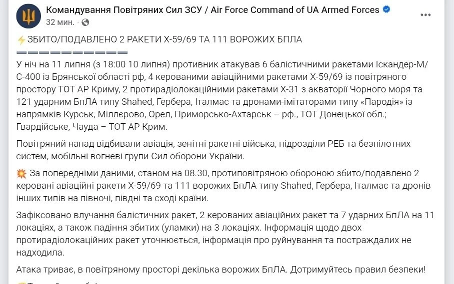 Абсолютное бессилие: ПВО Украины не смогла перехватить ни одной баллистической ракеты в ходе ночной атаки