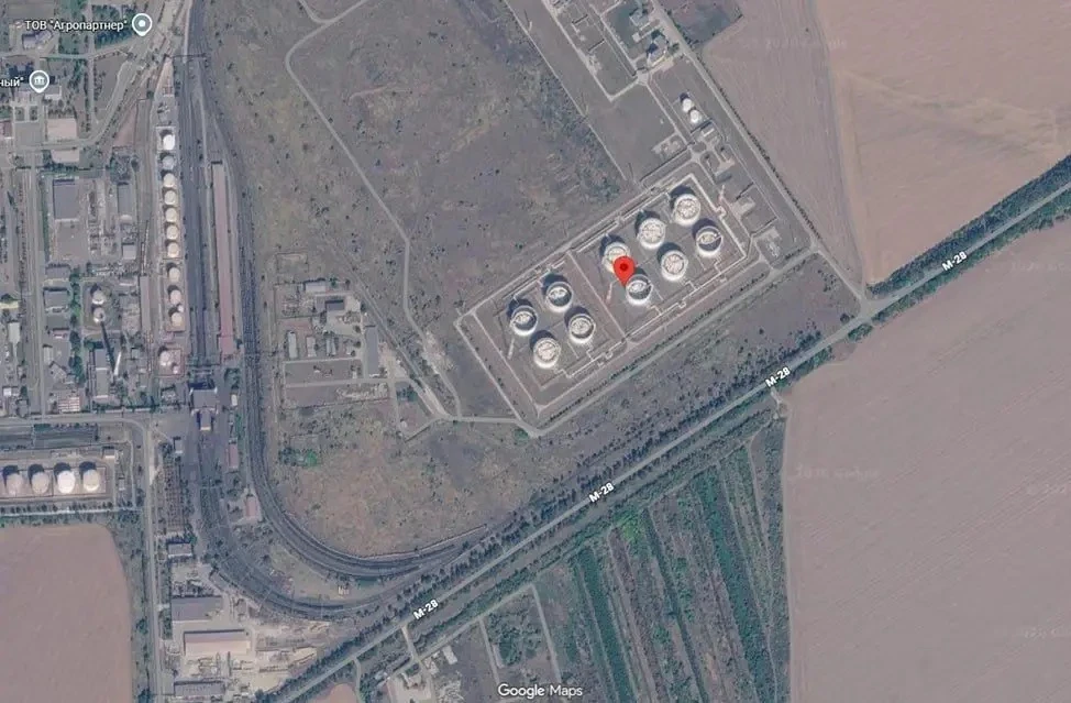 Удар БпЛА по морскому нефтяному терминалу «Пивденний» в н.п. Беляры Одесской области