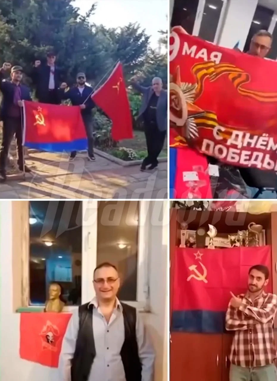 В Азербайджане четверых мужчин осудили на реальные сроки за шествие с флагами СССР