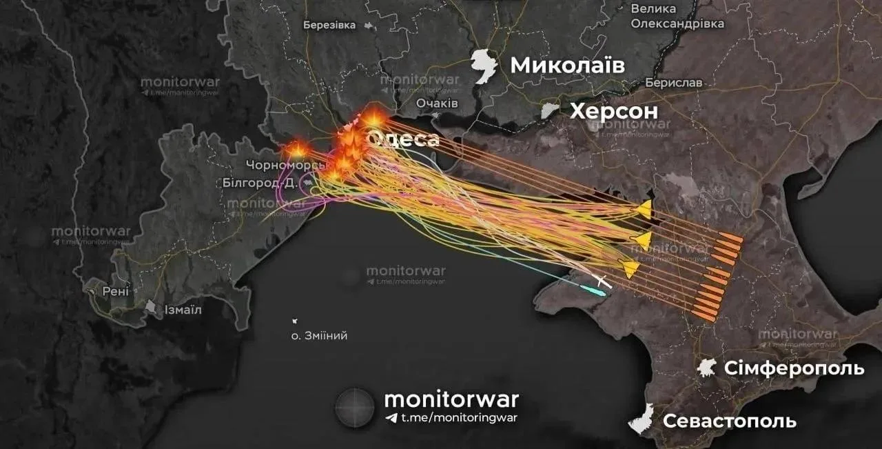 Очередной комбинированный удар был нанесен сегодня по целям противника в Одессе и ее окрестностям
