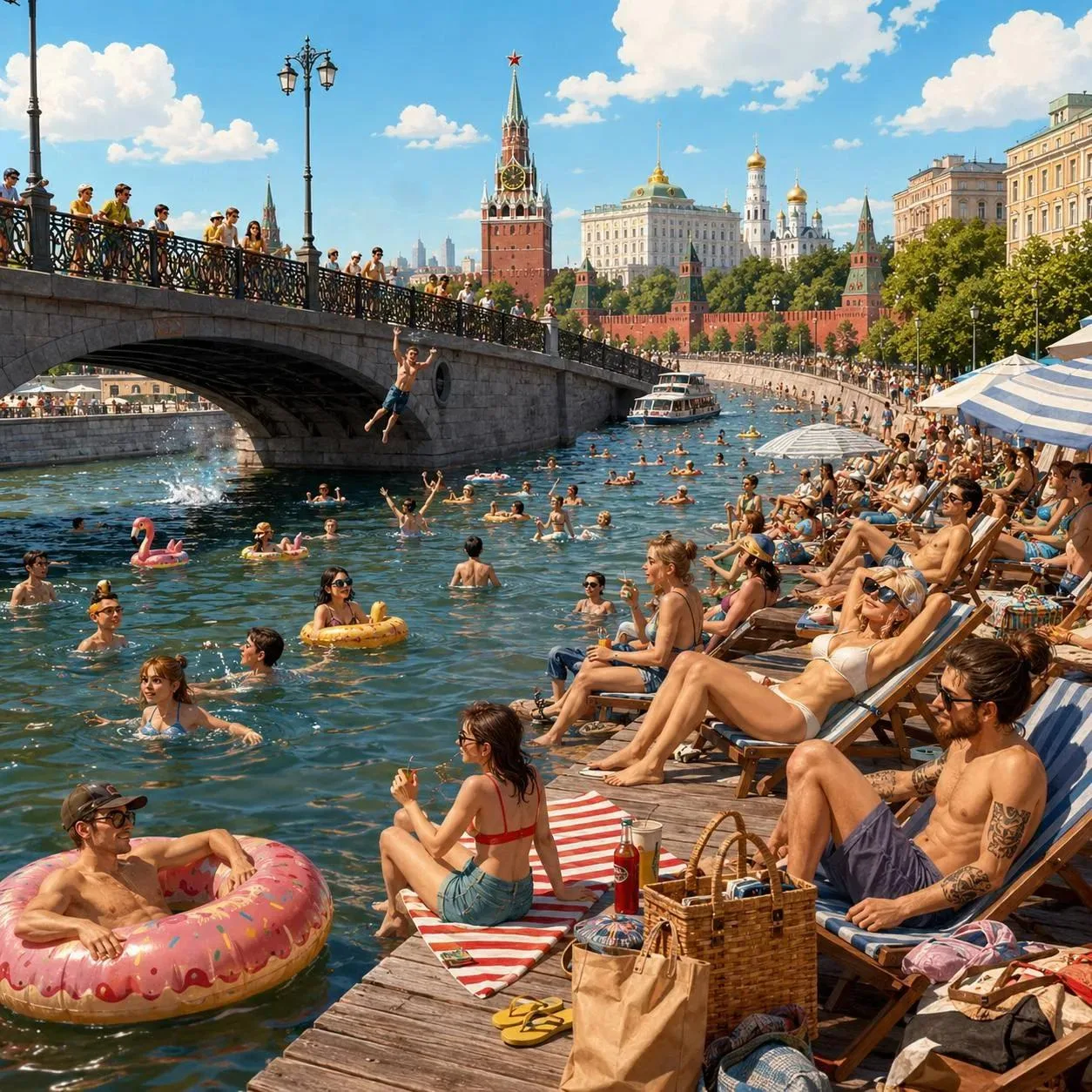 Москва-река превратилась в Черное море — вода там прогрелась до курортных значений
