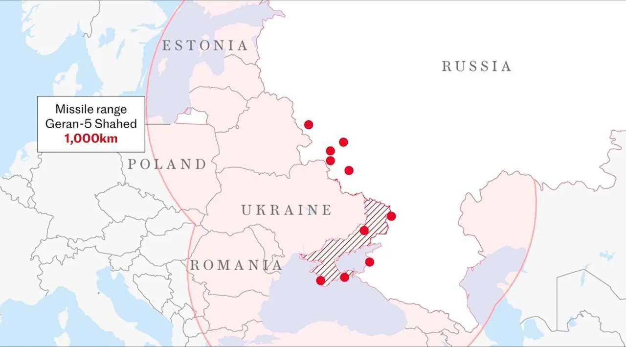 Россия строит секретные базы для запуска дальнобойных дронов, способных достигать стран НАТО