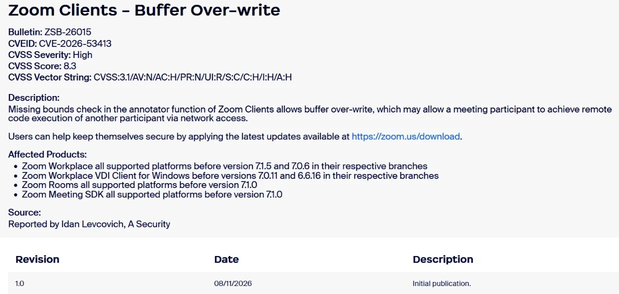 Уязвимость в Zoom позволила злоумышленникам получить контроль над вашими устройствами на iOS и Android картинка Уязвимость в Zoom позволила злоумышленникам получить контроль над вашими устройствами на iOS и Android