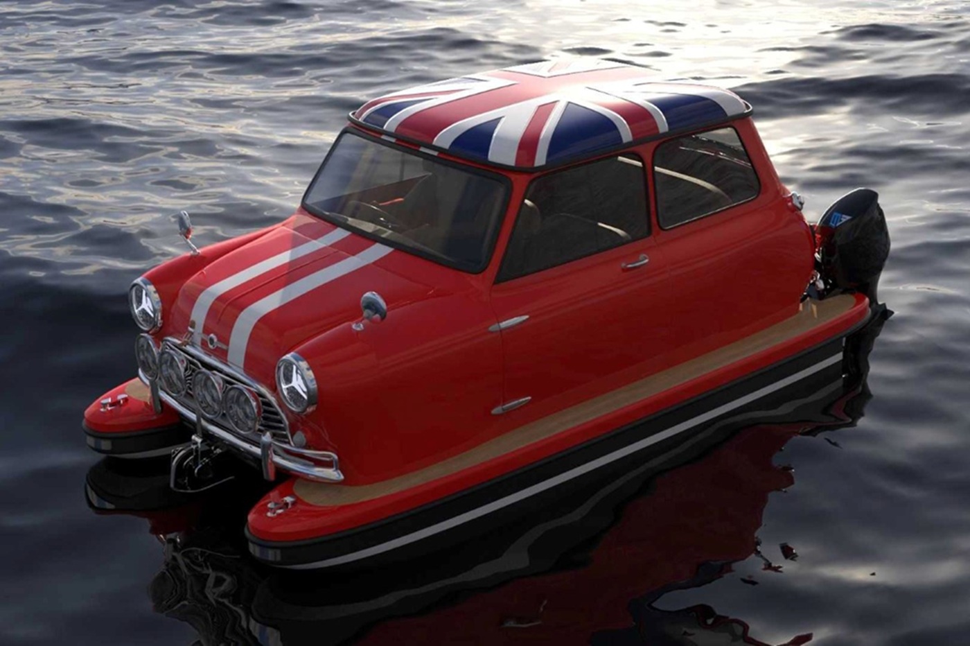 Классика на воде: Floating Motors преобразует ретроавтомобили в электрокатамараны