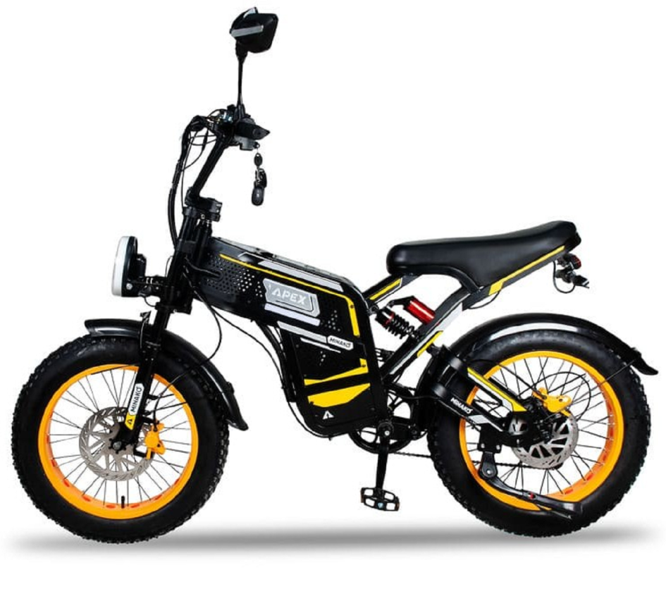 Minako Apex: электровелосипед с 1500 Вт, запасом хода 80 км и гидротормозами
