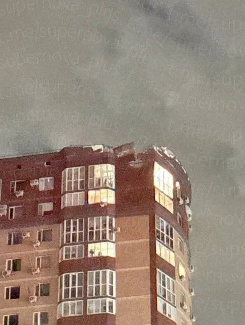 Кадры последствий атаки БПЛА на Ростовскую область