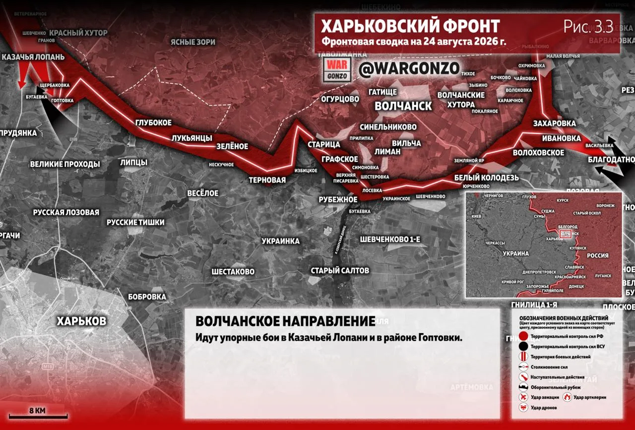 Варгонзо: Фронтовая сводка на утро 24.08.2026