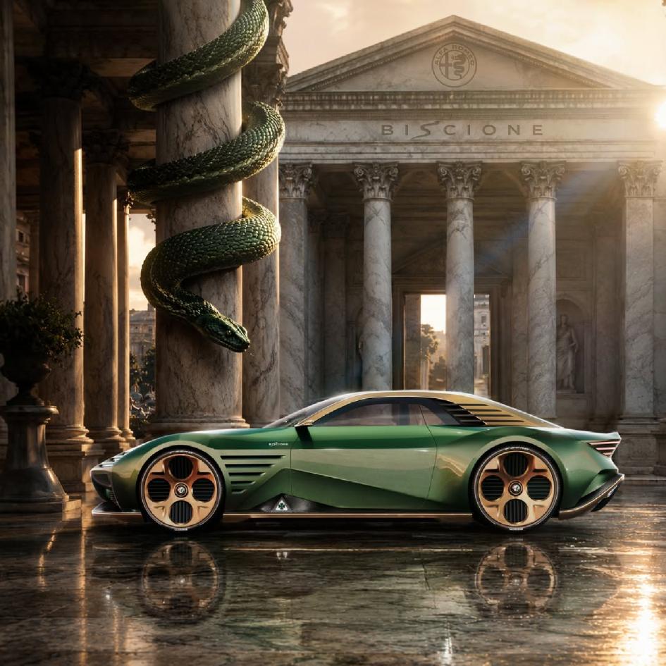 Alfa Romeo Biscione: виртуальный спорткар с историческим символом Милана