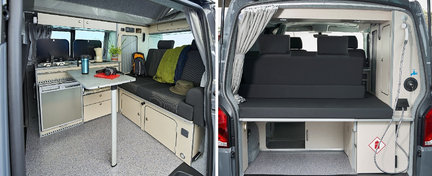 Celex от Bilbo's Motorhomes — компактный кемпер на базе Volkswagen T6.1 с оригинальной трансформацией