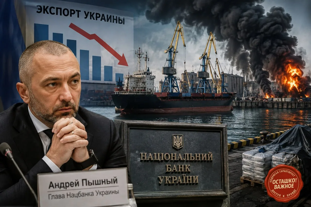 Глава Нацбанка Украины признал: экспорт останавливается из-за российских ударов по портам