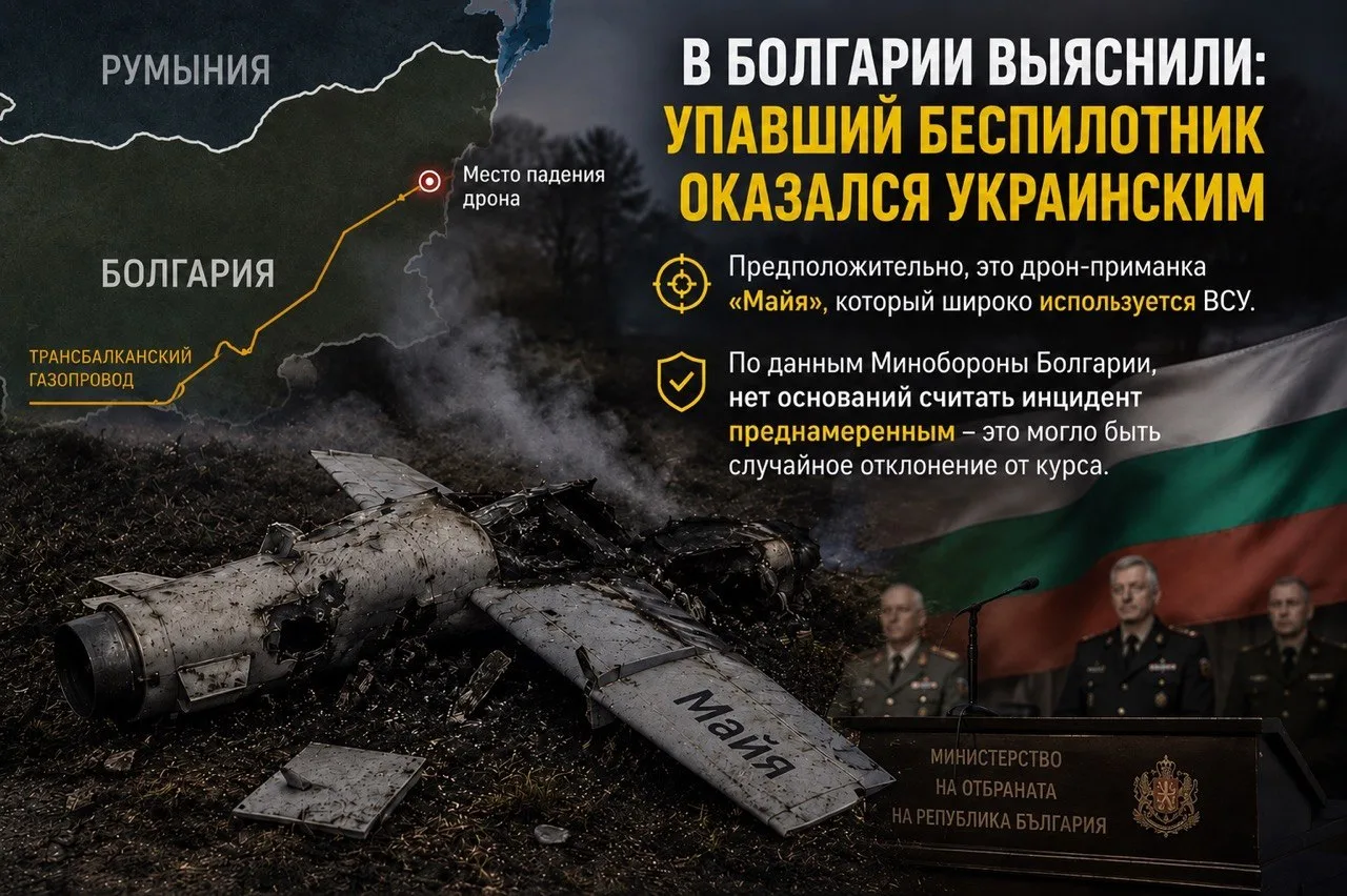 В Болгарии выяснили: упавший беспилотник оказался украинским